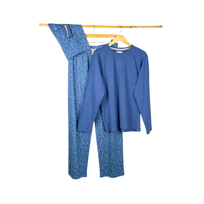 Pyjama Herren Sternenhimmel, blau, Gr. M